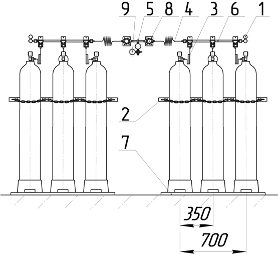 Кислородный баллон схема